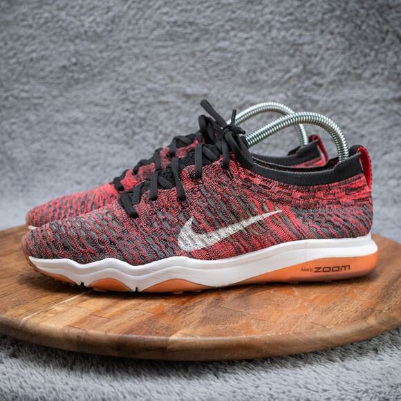 Nike Women's Air Zoom Fearless Flyknit 'Solar Red' Training Shoes Size 8 - Picture 3 of 7
